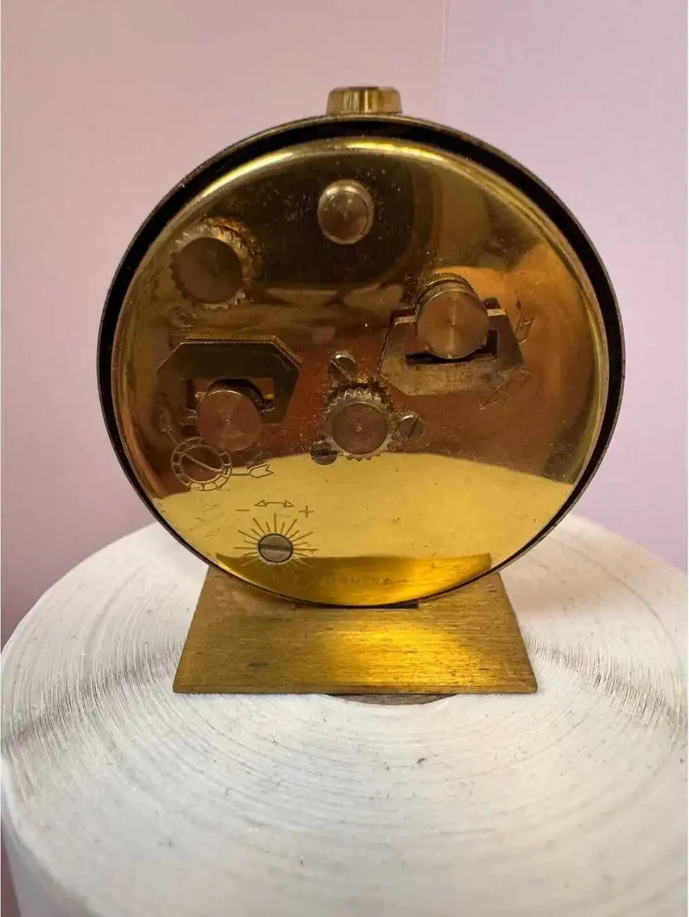 Vintage Westclox Brass Travel Alarm Clock - working order - Rare